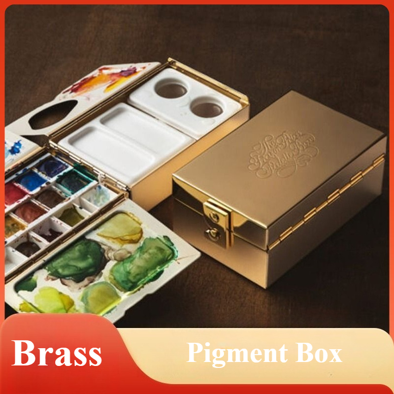 Gouache Paint Set - Scatola per acquerello elettrolitico in ottone
