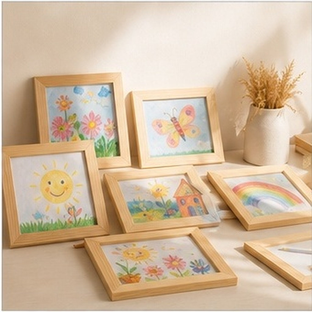 6 cornici in legno massello, d - Art And Craft For Nursery recensione e prezzo